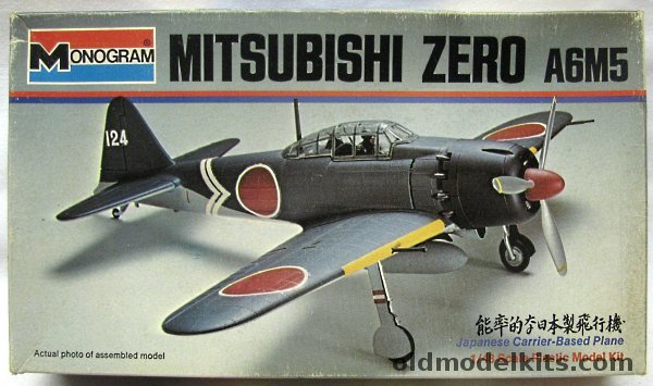 Monogram 1/48 Mitsubishi Zero A6M5 - White Box Issue, 6799 plastic model kit